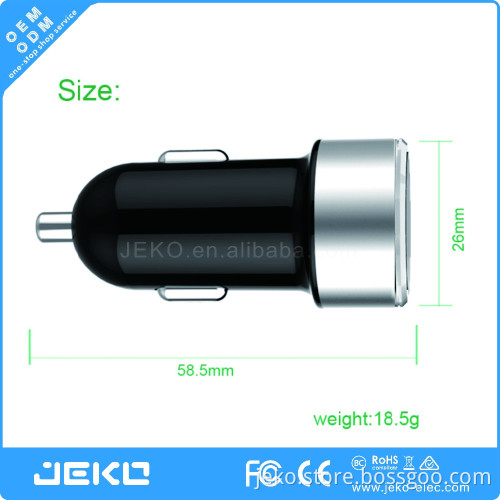 Good quality Round shape car charger adapter, 3.1A dual usb car charger